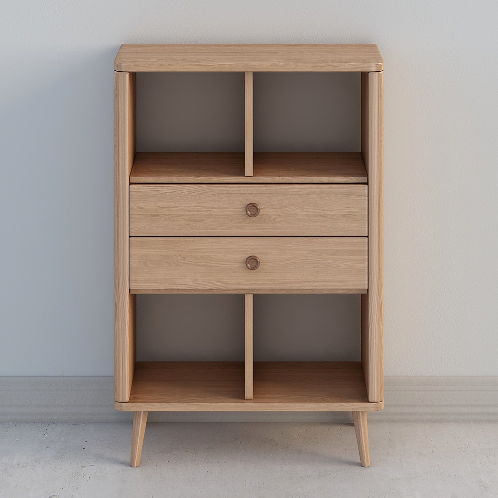 Urban Minimalist Bookshelf 3D model