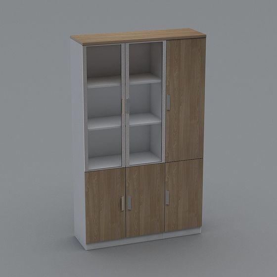 Modern Low-Poly Bookshelf 3D model