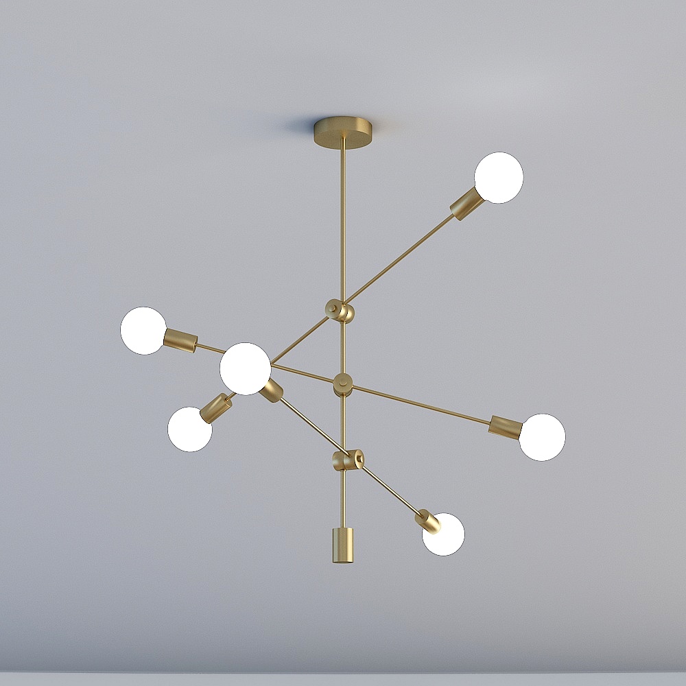 Bear lights up Nordic all-copper chandelier D037