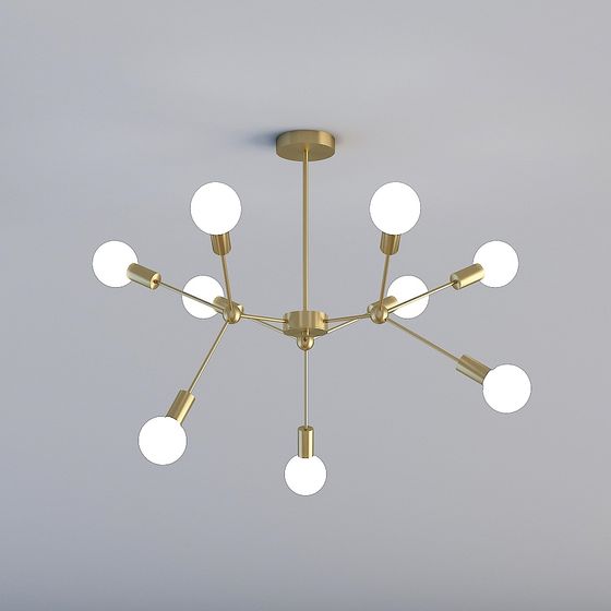Elegant 3D Chandelier Model for Modern Interiors