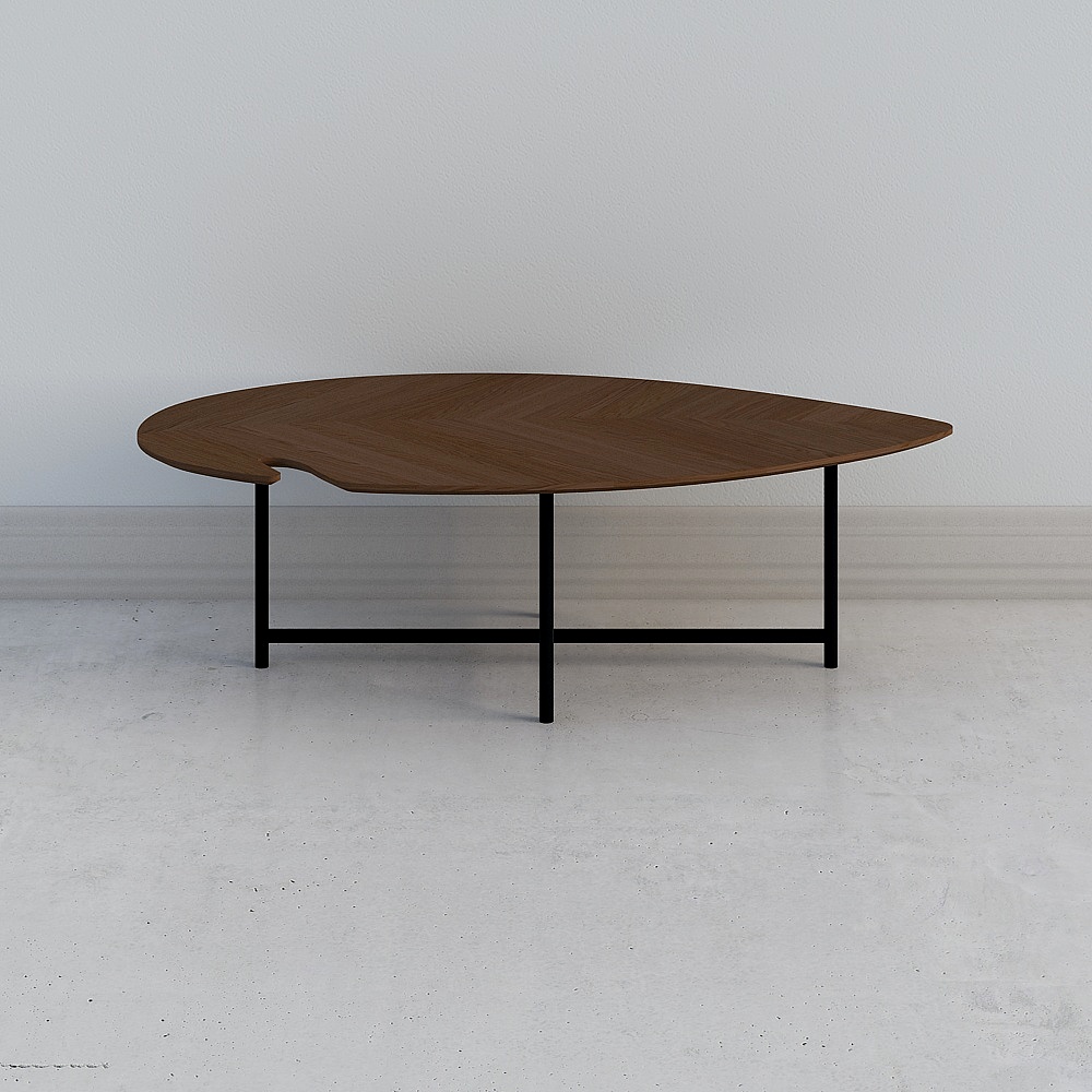 오리지널 트리트먼트 가구 CT-366 나뭇잎 커피 테이블 호두 색상