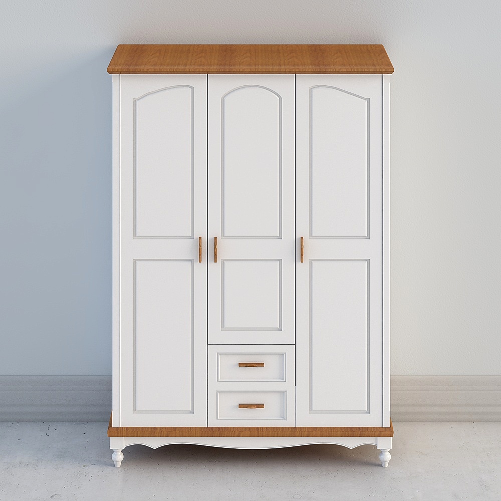 Pineburg Kingdom SP-BG011 three-door two-draw wardrobe Children's furniture