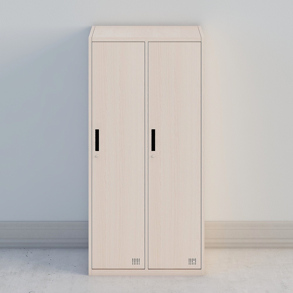 Chicken wing wood two-door locker