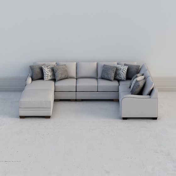 Modern Low-Polygon Sofa 3D model
