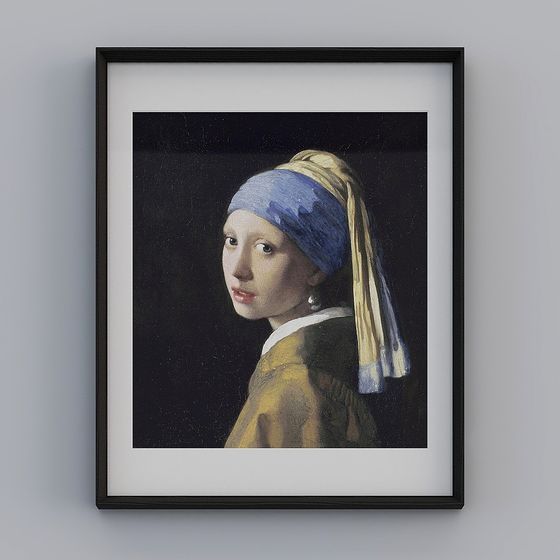 3D Model of Girl with a Pearl Earring