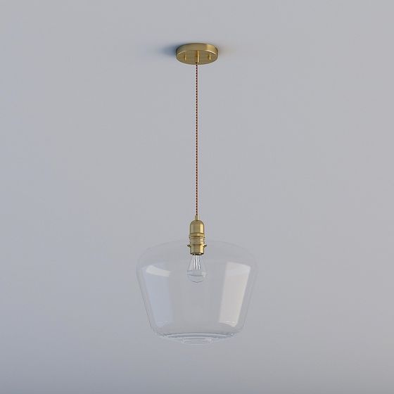 Elegant Minimalist Chandelier 3D model