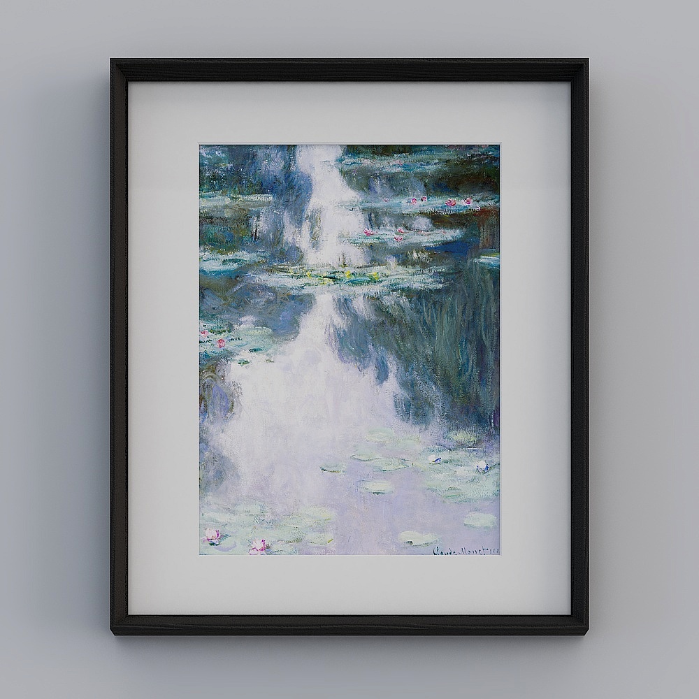 Start bejan O'Xuanguan vertical black box 62x52cm Monet water lily twhxd-yz-gg-lh-7