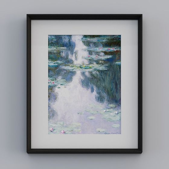 Boîte noire verticale de début Bejan O'Xuanguan 62x52cm Nymphéas de Monet twhxd-yz-gg-lh-7