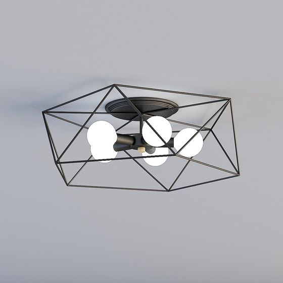 Geometric Pendant Light 3D model