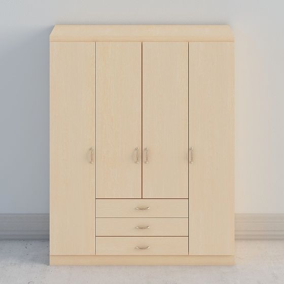 Minimalist Wardrobe 3D model for Modern Design