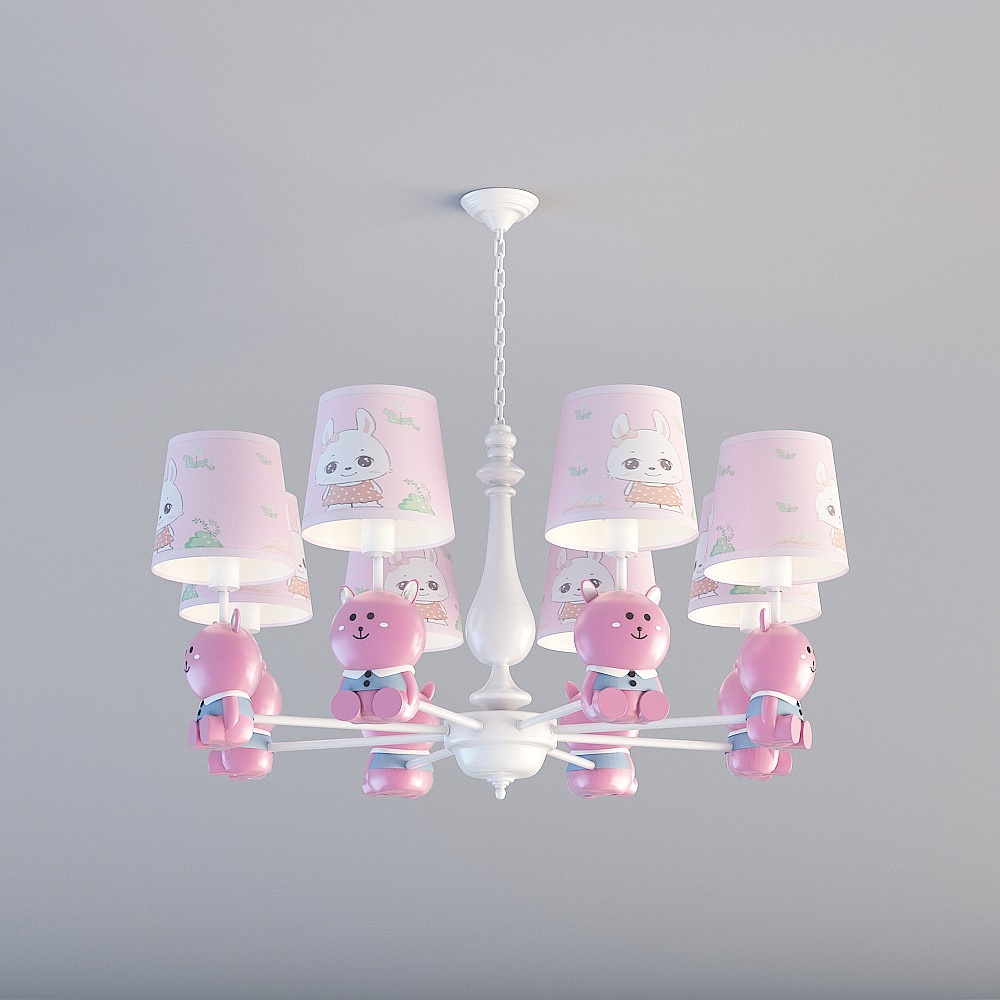Charming Pink Fairy Tale 3D Lamp Model