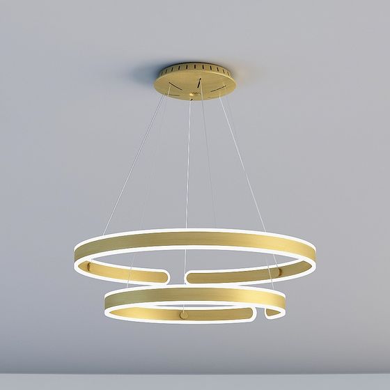 Stylish Low-Poly Chandelier 3D model for Modern Interiors