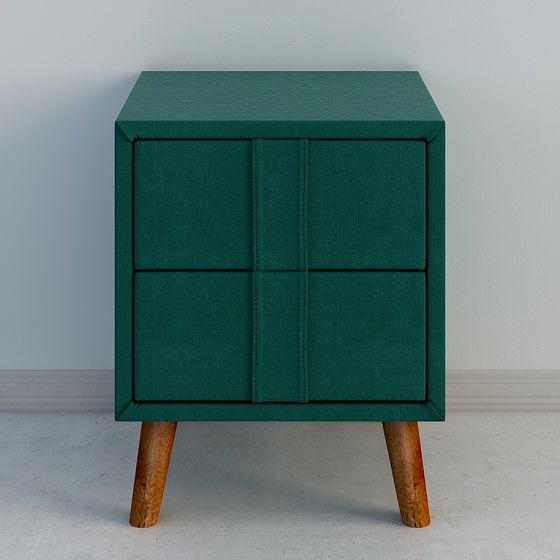 Green Bedside Table 3D Model for Modern Interiors