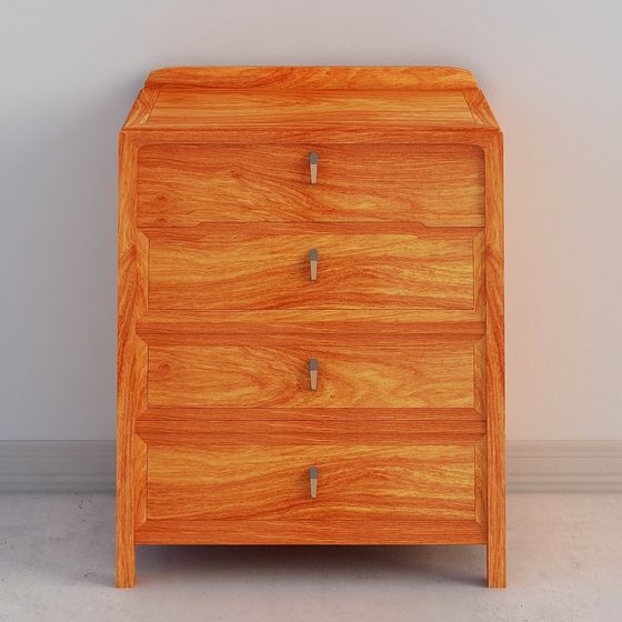 Vintage Style Nightstand 3D model
