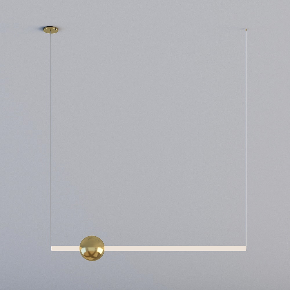 Minimalist Low-Poly Light Fixture 3D model