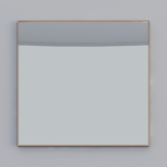 Elegant Square Mirror 3D model for Modern Decor