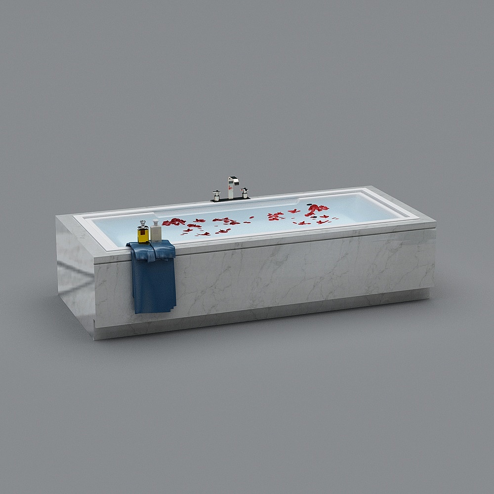 bathtub Bak mandi dengan bunga bathup