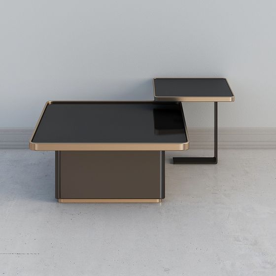 Modern Two-Tier Coffee Table 3D model