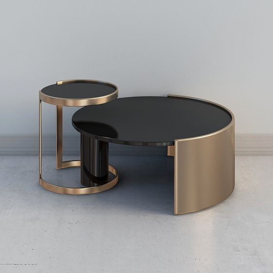 Sleek Low-Poly Round Table 3D model