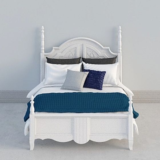Coastal Charm Bed 3D model
