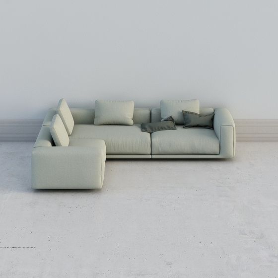 Modern Minimalist Sofa 3D model