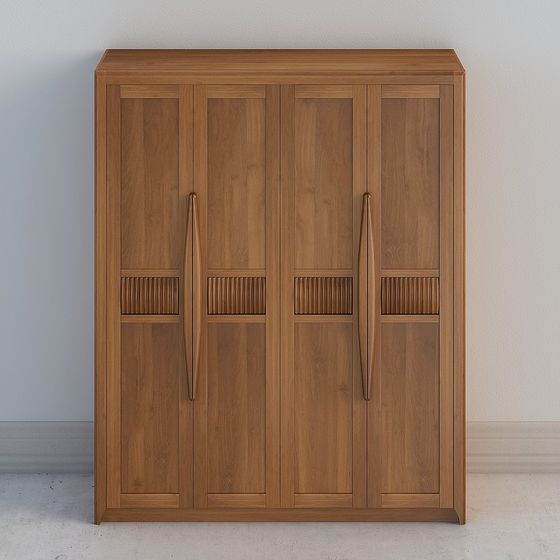 Stylish Low-Poly Wardrobe 3D Model Design