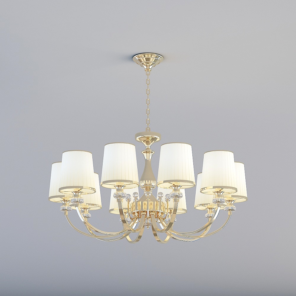 Lampadario 3D LX-Modern Luce per Ristorante Camera Studio-2703-10 (Effetto Luce Accesa)