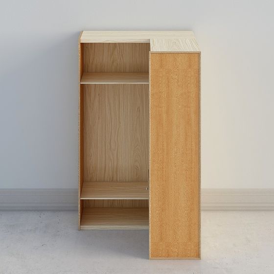 Modern Wooden Wardrobe 3D model