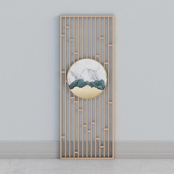 Mountain Rhythms Decorative Screen 3D model
