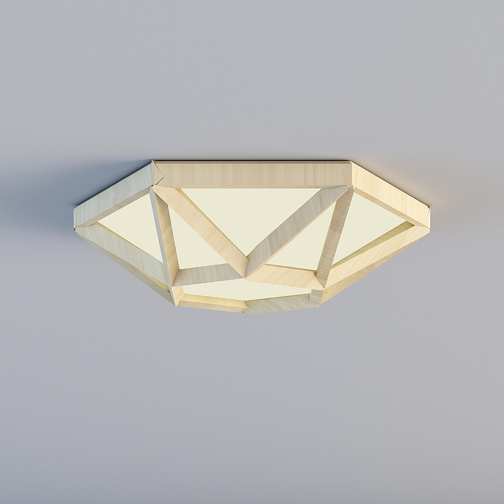 Geometric Ceiling Light 3D model for Modern Spaces