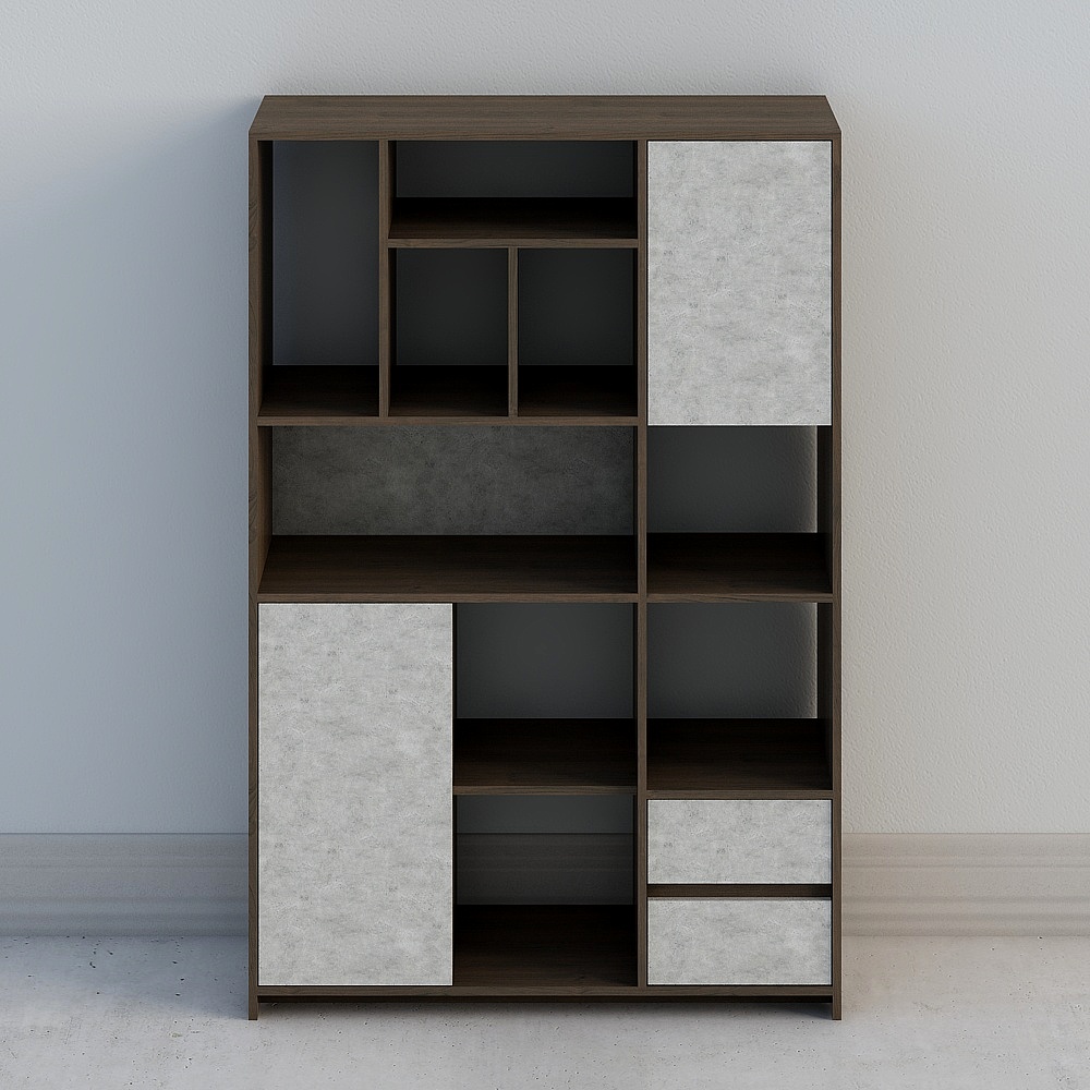 Original furniture SH-3026A bookcase walnut color