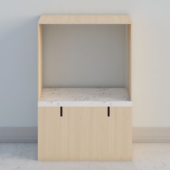 Minimalist Bookshelf 3D model for Modern Spaces