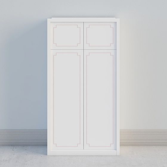 Elegant Wardrobe 3D model for Modern Spaces