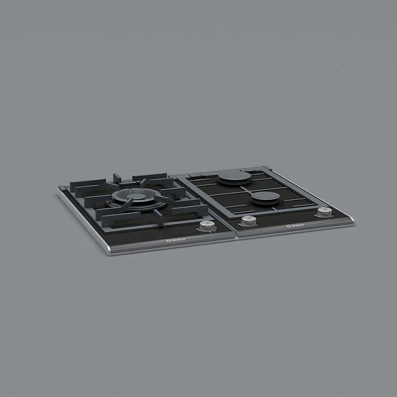 Bosch Gas Stove 3D Model for Stylish Kitchens