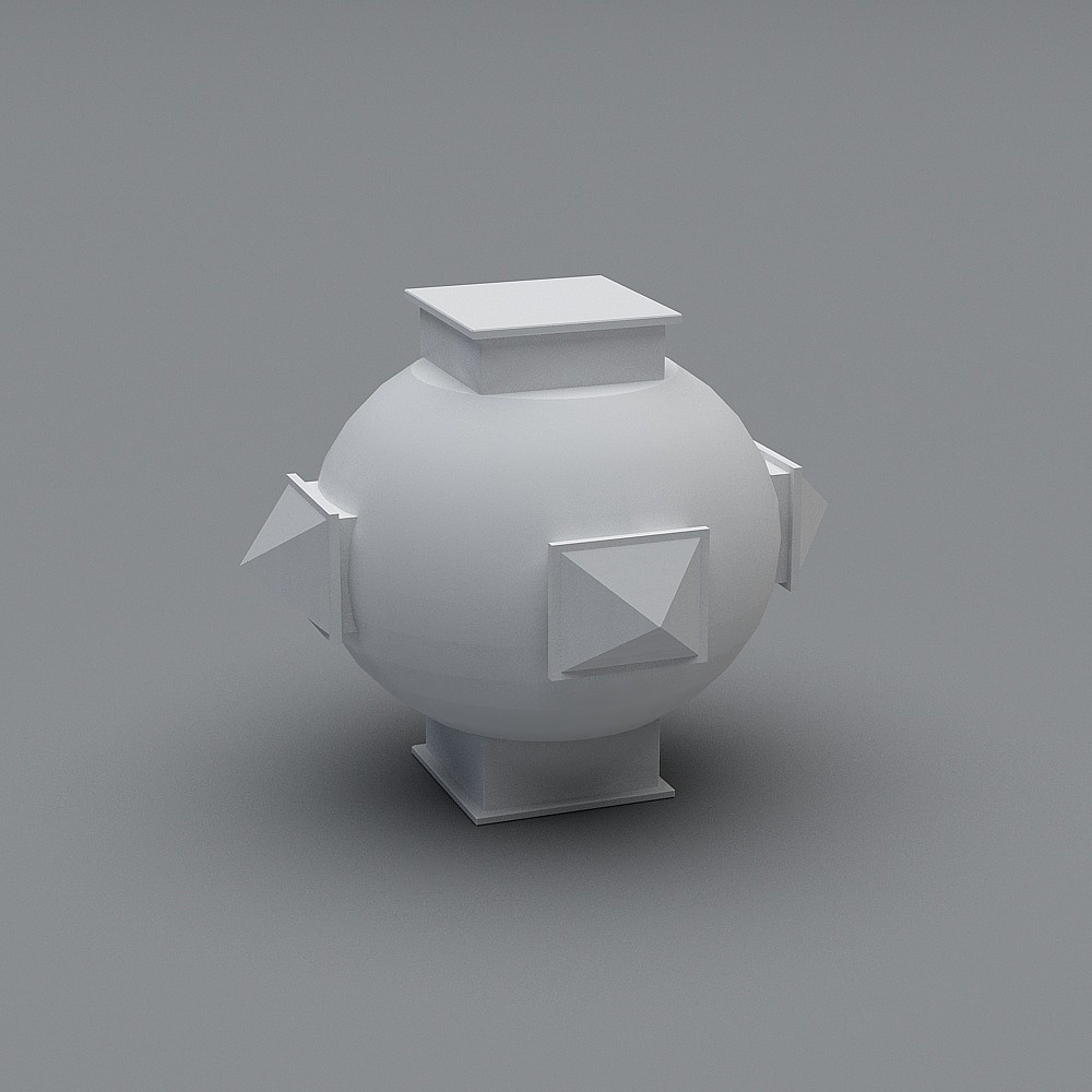 Sphere Fusion Low-Poly 3D Model Design