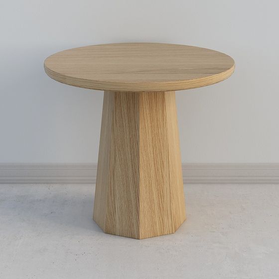Stylish Cone Shaped Wooden Table 3D model