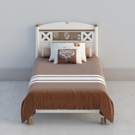 Elegant Low Poly Bed 3D model for Modern Interiors