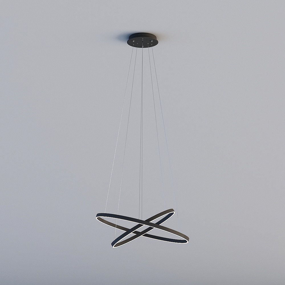 Interwoven Halo Chandelier 3D model