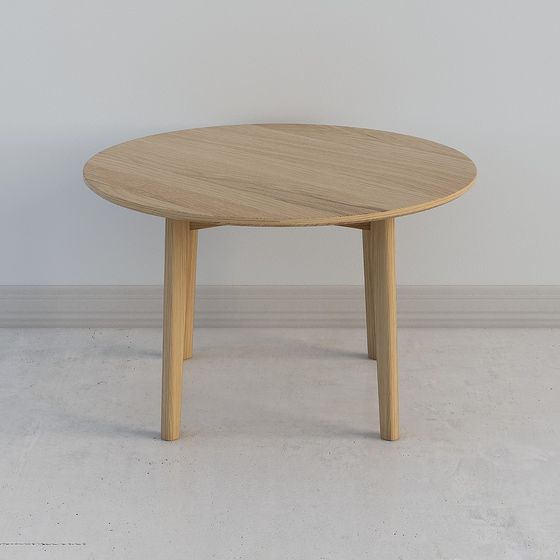 Stylish Low-Poly Round Table 3D model