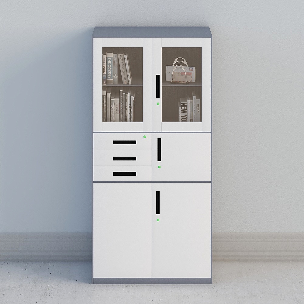 Elegant Low-Polygon Bookshelf 3D model