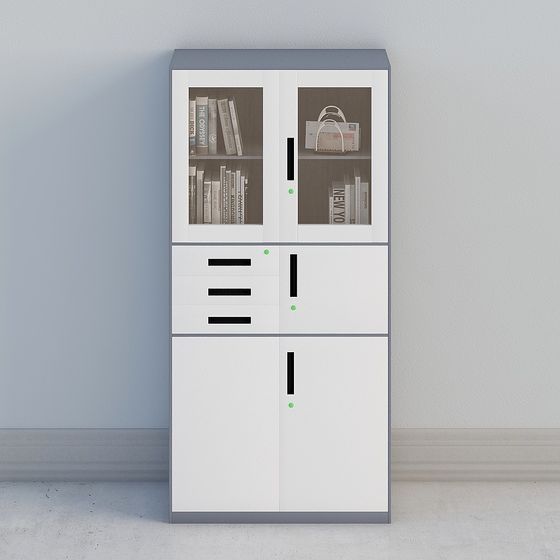 Elegant Low-Polygon Bookshelf 3D model