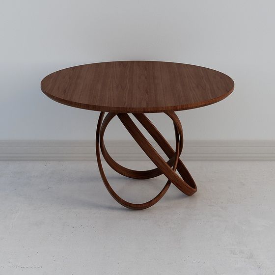Spiral Wood Table 3D model