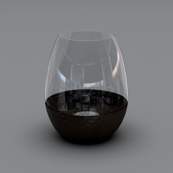 Elegant Low Poly Glass Cup 3D model