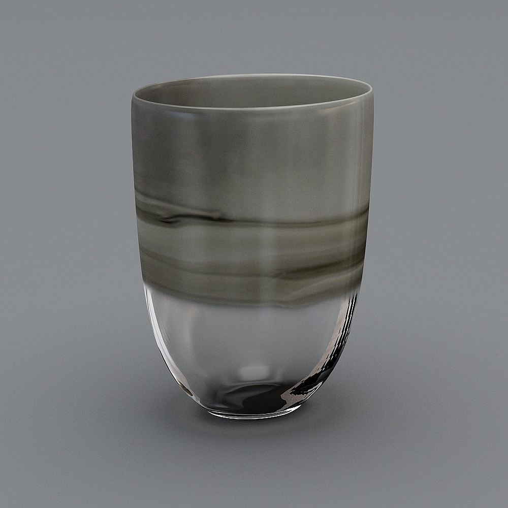 Elegant Glass Cup 3D Model for Modern Design