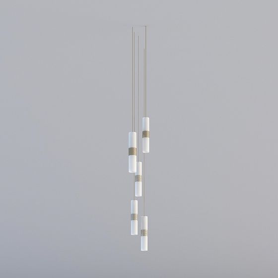 Stylish Hanging Art Light Fixture 3D model