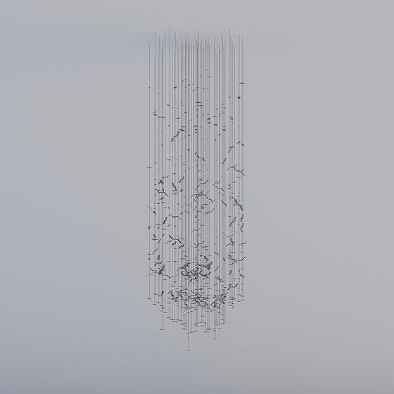 Hanging Fragment Chandelier 3D model for Creative Projects