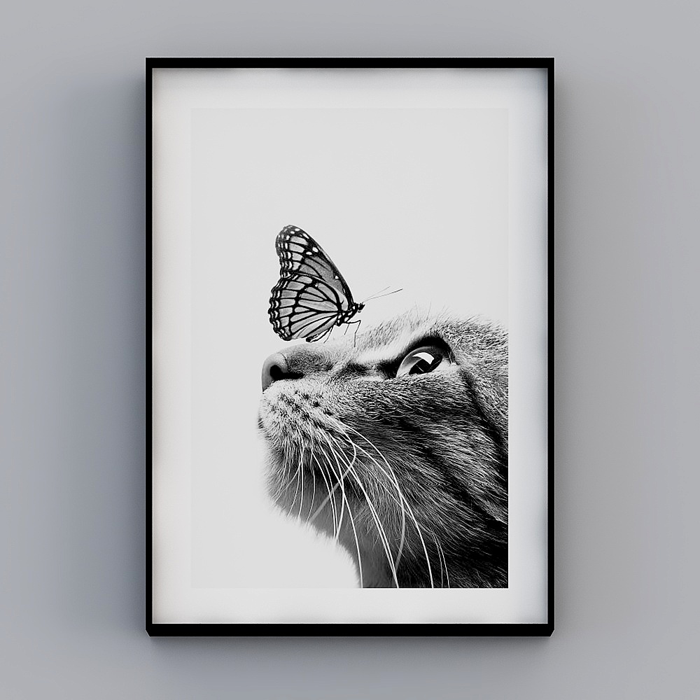 Aida Home-Nordic Animal Cat Decorative Painting-131316A