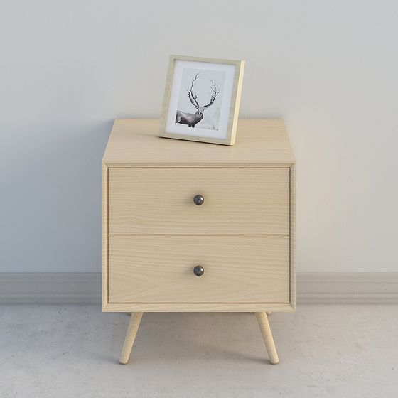 Modern Low-Poly Nightstand 3D model