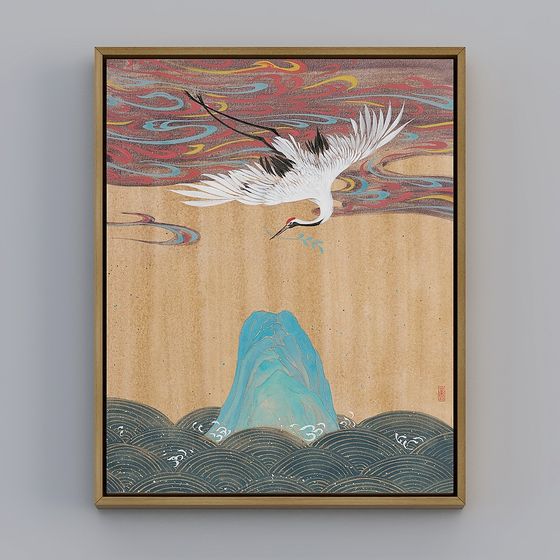 Crane Dance in the Clouds 3D model