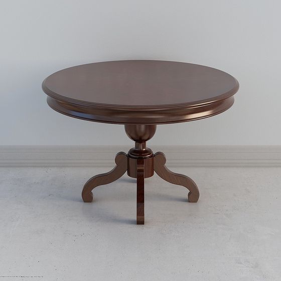 Elegant Vintage Round Table 3D model